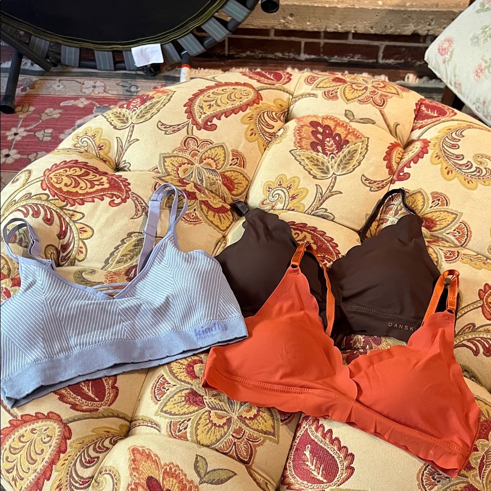 Danskin Women's Bra Set - Light Blue, Orange, and Brown
